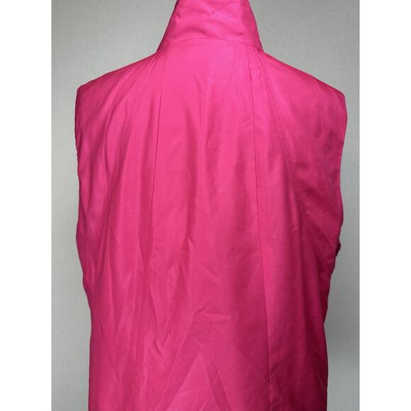 Liz Claiborne Womens Sz XL Pink Solid Sleeveless Zip Up Vest - Picture 9 of 16